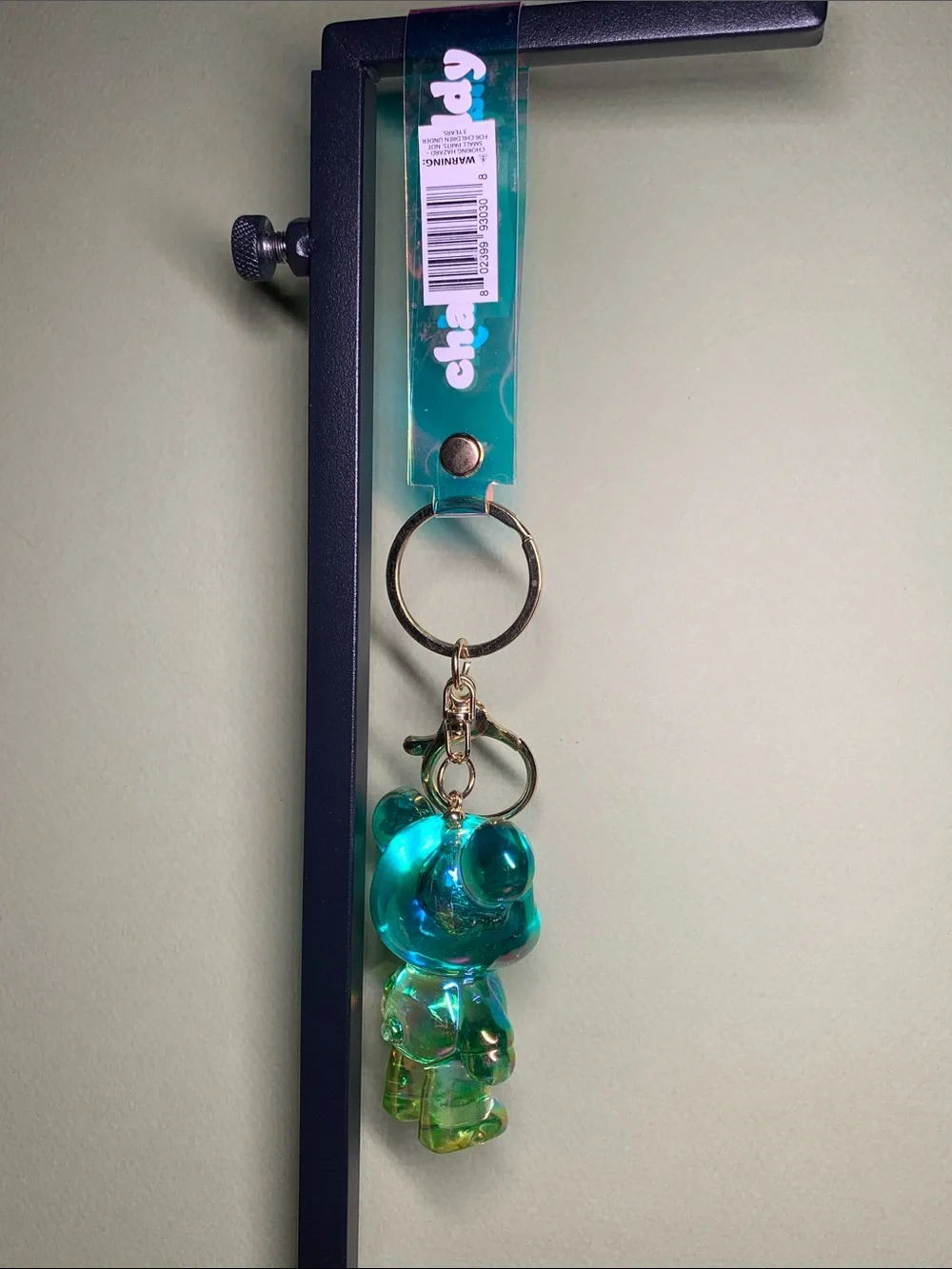 Charm Buddy Keychain - Blue, Green & Yellow Bear